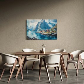 Obraz - Nórska dedinka (90x60 cm)
