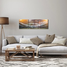 Obraz - Štadión (s hodinami) (90x30 cm)