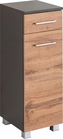 XXXLutz SPODNÁ SKRINKA, dub wotan, grafitová, 30/79/35 cm Held - Kúpeľňové skrinky - 000307017506