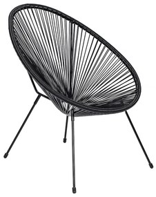 Čierne záhradné kreslo z umelého ratanu Bonami Selection Avocado