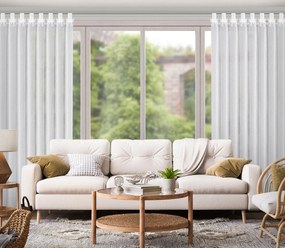 ZÁCLONA NA PÚTKACH ALEXANDRA 140X250 CM BIELA