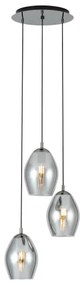 Eglo 39565 - Luster na lanku ESTANYS 3xE27/60W/230V dymová