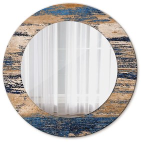 Okrúhle ozdobné zrkadlo Abstraktné drevo fi 50 cm