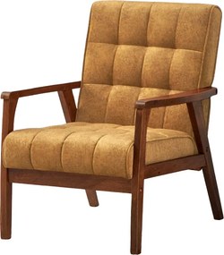 Kreslo PETRONELA 1, zlatohnedá/dub