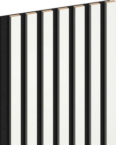 Mexen Lam-F, akustické stenové lamely 275 × 31,5 cm, filc 6 mm, biela lesklá, S105-275317-2812-054