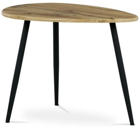 Konferenční stůl AF-3011 OAK, MDF deska, dekor divoký dub, černý kov