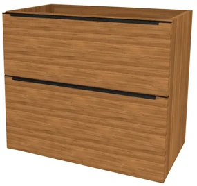 Mereo, Mereo Mailo, kúpeľňová skrinka 81 cm, čierne madlo, Multidecor, Orech Dijon prírodný, MER-CN591SBODP1