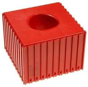 Plastový box pre upínač nástroja CAPTO C6, modul 10x10, 1 dutina, červená