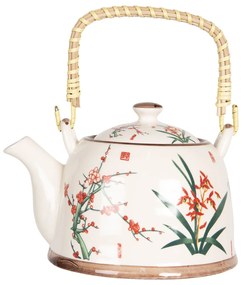 Konvička na čaj s japonskými kvetmi - 18*14*12 cm / 0,8L