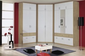 Šatníková skriňa Bremen, 91 cm, dub sonoma/biela