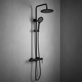 Rea Foss, sprchový set s ručnou a hlavovou sprchou, čierna matná, REA-P5645