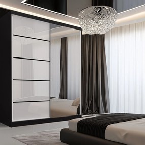 Šatníková skriňa SERENITY 158 cm biely lesk MGB SERENITY SZP7/0/B/W/0/HIAL