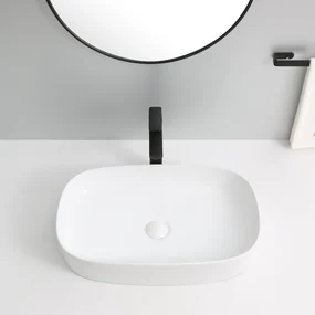 Erga Luella, umývadlo na dosku 610x375x120 mm, biela lesklá, ERG-V03-9612-WH