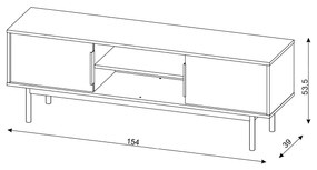 TV stolek Viva 154 cm černý