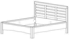BMB VIOLA - masívna buková posteľ 120 x 200 cm, buk masív