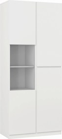 XXXLutz VITRÍNA, biela, 79,4/187,5/40 cm MID.YOU - Sklenené vitríny - 000127000409