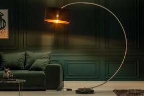 Dizajnová oblúková lampa PYTHON 190 cm čierna, zlatá