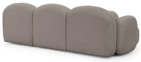 Sivá rohová pohovka z textílie buklé (do tvaru "U") Orbit – Ropez