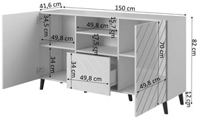 Cama Komoda Abeto - biela