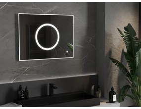 Mexen Koga, LED kúpeľňové zrkadlo s podsvietením 80 x 60 cm, 6000K, ochrana proti zahmlievaniu, 9821-080-060-611-00