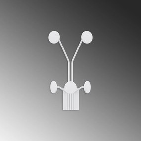 Nástěnný kovový háček Giraffe 24 cm bílý