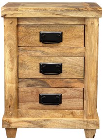 furniture-nabytek.cz - Nočný stolík masív z dreva mango 45x60x40