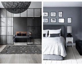Tempo Kondela Luxusný kožený koberec,  hnedá/čierna/biela, patchwork, 69x140, KOŽA TYP 6