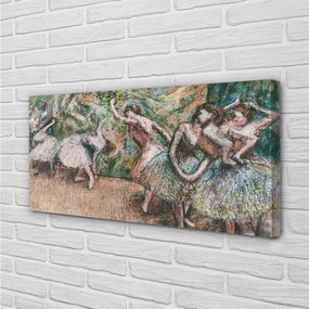 Obraz canvas Skica ženy tancujú lesa 125x50 cm