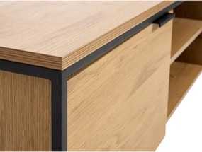 TV stolík v dekore duba v prírodnej farbe 155x55x45 cm Cesura – Unique Furniture