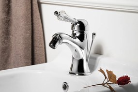 Sapho Sapho, KIRKÉ CRYSTAL nástenná sprchová batéria, krištáľová páčka, chrómová, KI11KC