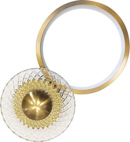 Toolight Toolight, LED nástenné svietidlo 12W, 3000K, 500lm, LHJ071-W, zlatá matná, OSW-50054