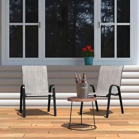 Záhradné stoličky na terasu - sada 4 ks čierna