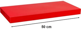 STILISTA VOLATO 31047 Nástenná polica - lesklá červená 50 cm