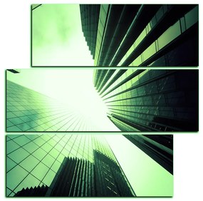 Obraz na plátne - Perspektíva mrakodrapu - štvorec 3252ZD (105x105 cm)