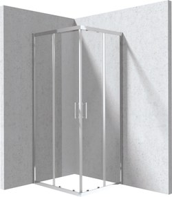 Deante Obdĺžnikový sprchovací kút Funkia 80x90 cm - KYC 0089P, chróm - bez vaničky