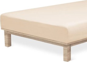 Napínacia plachta na posteľ jersey s elastanom kávová sada 2 ks 90 x 200 cm