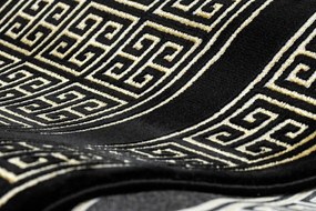 Dywany Łuszczów, Behúň Gloss 6776 86 greek black/gold, 60x300, žltá, kancelária