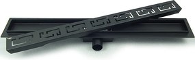 BPS-koupelny Sprchový odtokový žľab DL01 OMEGA G6 HYD-2665 70 cm, čierny