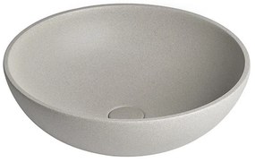 Svetlosivé betónové okrúhle umývadlo ø 44 cm Turf – Sapho
