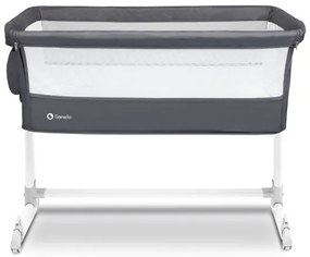 Lionelo - Cestovná postieľka THEO tmavosivá