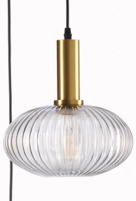 ONLI - Luster na lanku DOROTY 1xE27/22W/230V modrá/zlatá