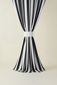 Záves s krúžkami TARAS STRIPES grafitový 140x220 cm