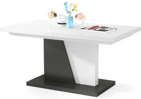 Mazzoni GRAND NOIR biely / antracit, rozkladací, konferenčný stôl, stolík
