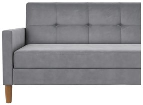 Svetlosivá zamatová rohová pohovka Lilly – Støraa