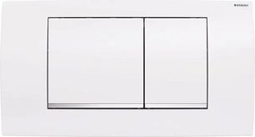 Geberit 115.899.KJ.1 - Splachovacie tlačidlo Twinline30 34x18,5 cm biela / lesklý chróm