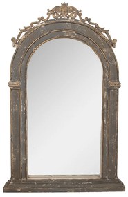 Šede nástěnne antik zrkadlo s patinou - 73*7*115 cm