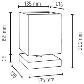 Spot-Light 7284174 - Stolná lampa INGER 1xE27/25W/230V