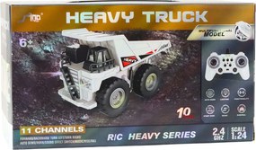 LEAN Toys Pásový bager na diaľkové ovládanie RC svetlá a zvuky biely 1:24