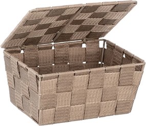 Béžový úložný box s vekom Wenko Adria, 19 x 14 cm