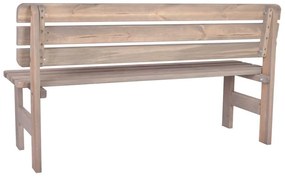 Záhradná drevená masívna lavica VIKING sivá - 150 cm